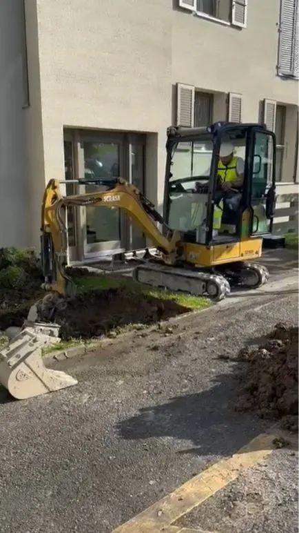 Ouverture par le génie civile suite localisation fuite d'eau
